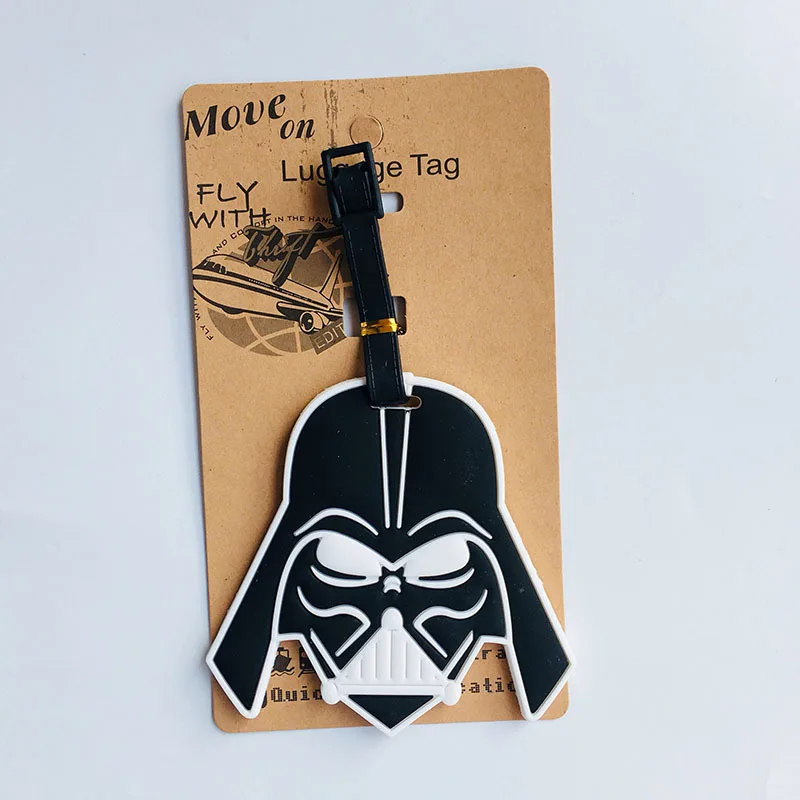 Звездные войны черный рыцарь ПВХ брелок Wookiees Штурмовик персонализированные мягкие резиновые багажные бирки посадочный талон сумка бирки Висячие - Цвет: 11