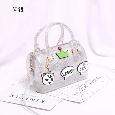 Flash Silver Flower Новинка, силиконовая летняя милая сумка для конфет, желе, Женская Повседневная Сумка-тоут, женская сумка через плечо, пляжные сумки, сумка для девушек - Цвет: Flash Silver Flower