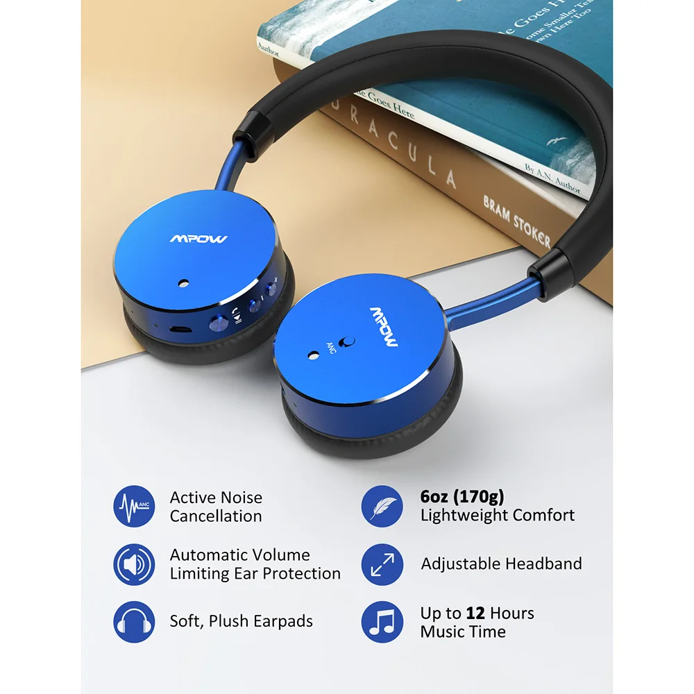 Mpow NCH1 детские наушники Bluetooth 5 0 с активным шумоподавлением Беспроводная
