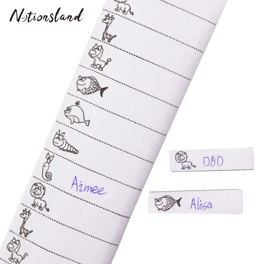 Ярлыки для одежды стирающиеся ярлыки аксессуары шитья цвет белый 100|iron on labels|iron name