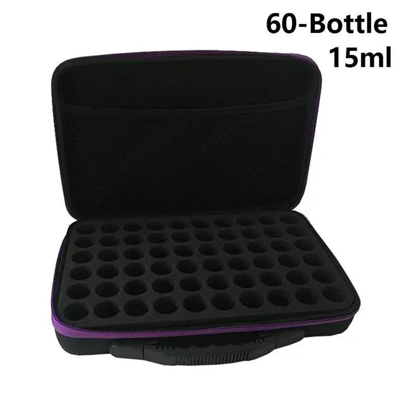 60-Bottle 1 шт., 60 флаконов, держатель для эфирных масел, чехол для хранения эфирных масел, коробка для хранения эфирных масел, органайзер для путешествий - Цвет: 60-Bottle