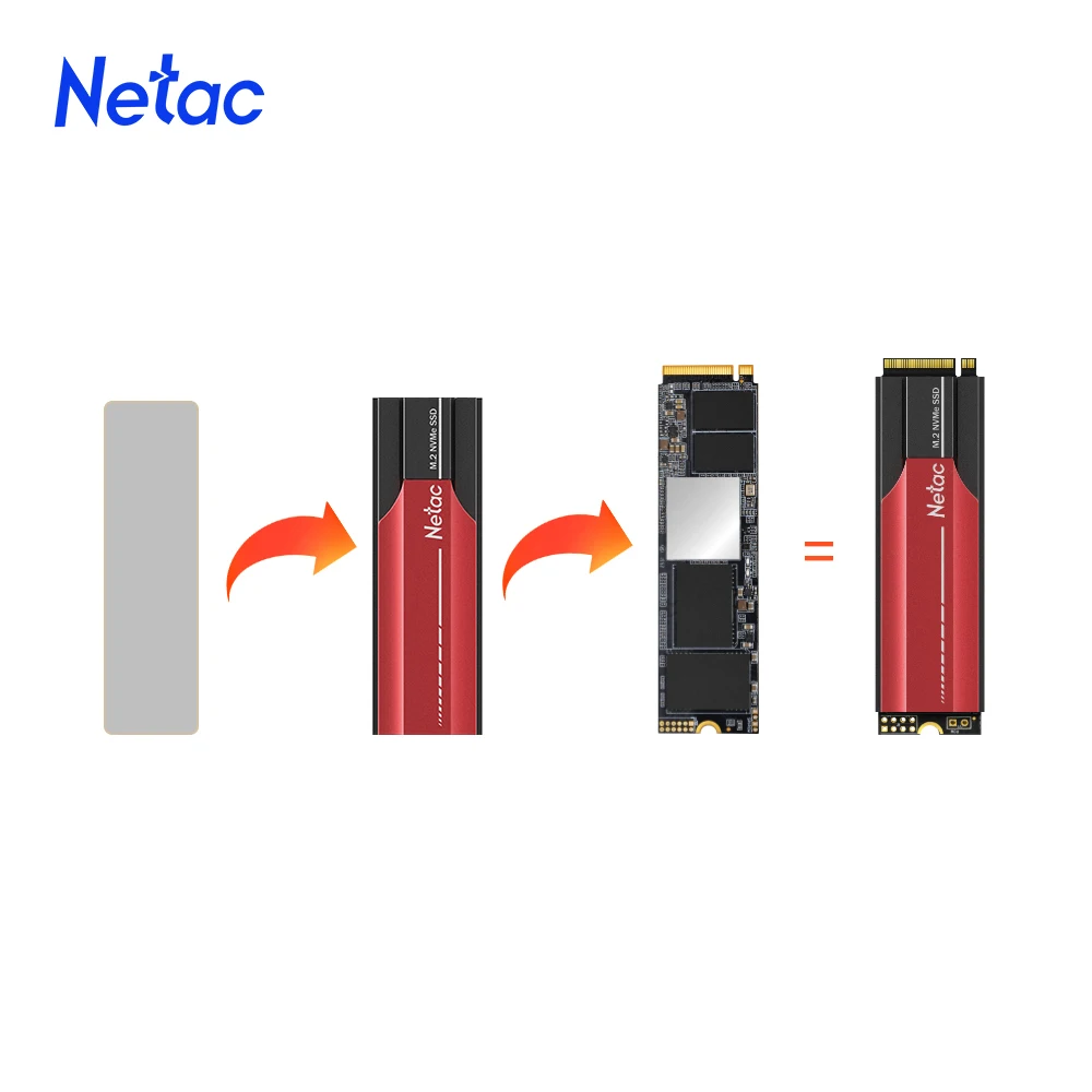 Внутренний твердотельный накопитель Netac ssd m2 nvme SSD 1 ТБ 2 DRAM кэш радиатор NVMe M.2 2280 для