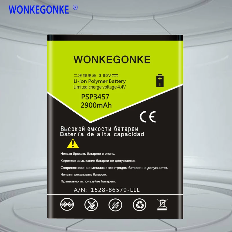 Аккумулятор WONKEGONKE PSP 3457 для Prestigio DUO|Аккумуляторы мобильных телефонов| |