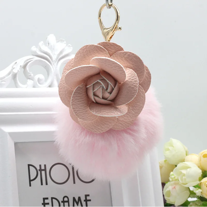 Милая деталь 8 см брелок с помпоном Подвески пушистым узором брелки из