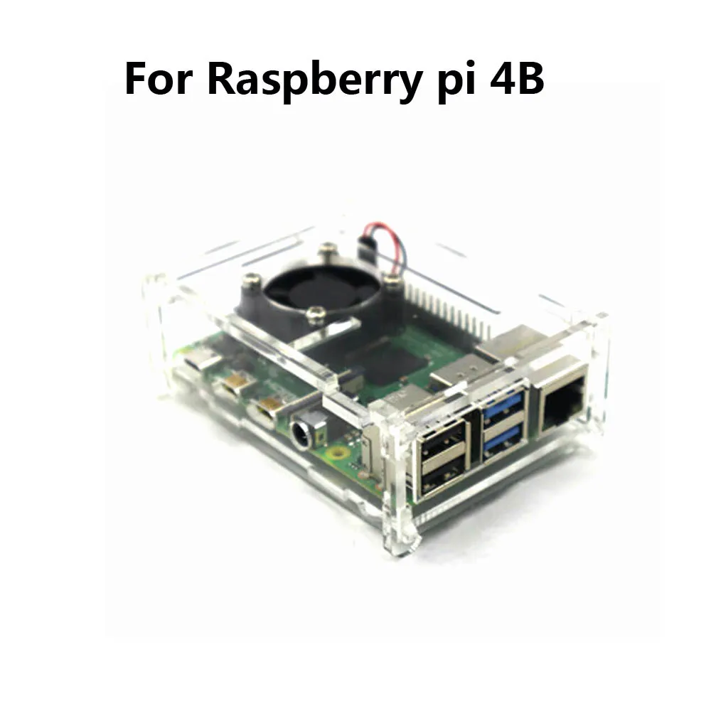 Raspberry Pi 4 Модель B стартовый комплект источник питания акриловый чехол вентилятор радиатора HDMI