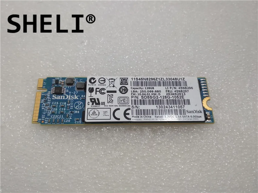 SHELI для Lenovo ThinkPad X1 Carbon SSD 128 ГБ SD5SG2 128G 1052E 45N8296 45N8297|Материнские платы| |