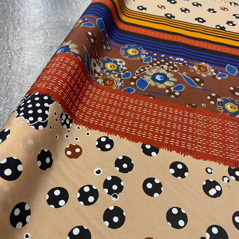 

Эластичный шелковый креп chinefashion, текстильная ткань для шитья, Брендовые платья-рубашки с тремя узорами, шелковая ткань тутового шелкопряда,...