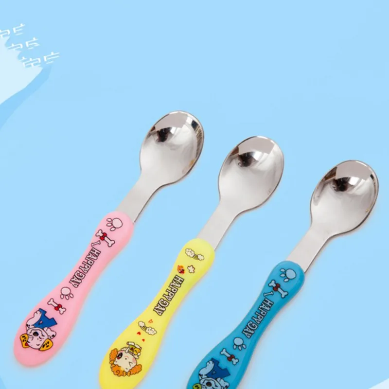 2 шт. Детский комплект для малышей ложка из нержавеющей стали вилка детские