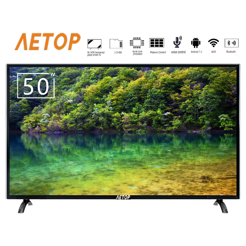 Бесплатная доставка android tv взрывозащищенный 50 дюймовый плоский экран led 4k hd