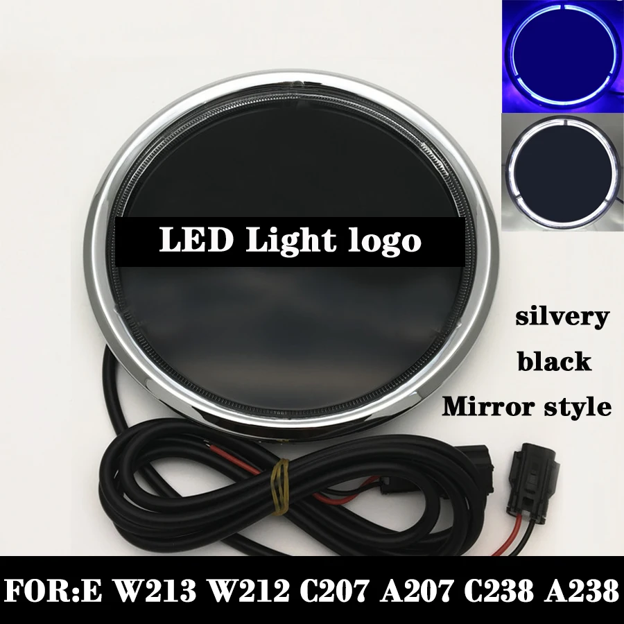 

Светодиодная подсветильник ка эмблема логотипа Insignia E класс Klass W213 C238 A238 W212 A207 C207 черный серебристый значок передней решетки