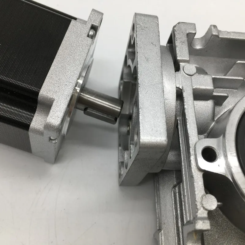 Соотношение 5:1 червячная коробка передач RV030 14 мм выходной шаговый двигатель Nema23