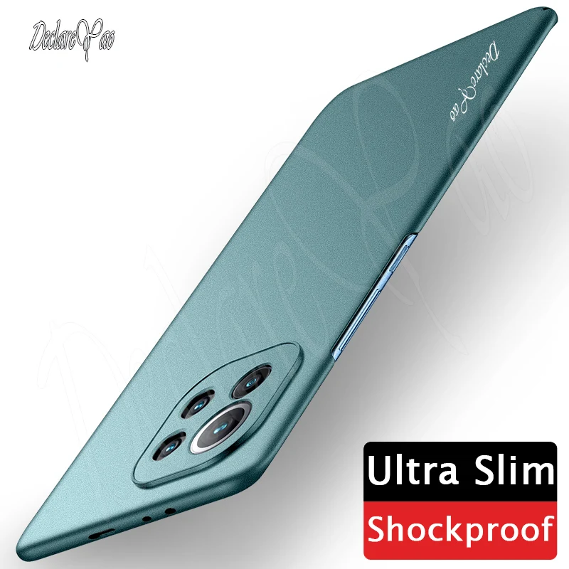 

Mi 11 i Ultra Case DECLAREYAO Luxury Frosted Hard Coque For Xiaomi Mi 11i 11X 11T 11 Lite Case Cover Ultra Slim Matte Shockproof