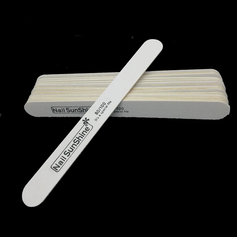 50 шт./лот крепкая Толстая древесина одноразовая пилка для ногтей 80/100 Лима