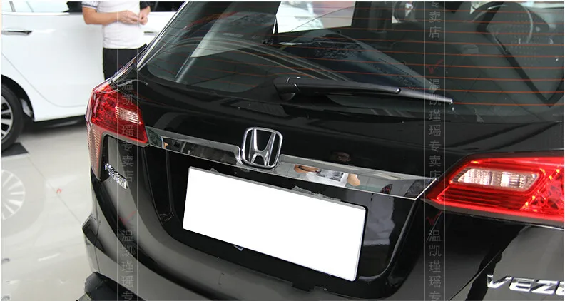Подходит для 2014 2015 2016 2017 HONDA VEZEL HR V HRV хромированная Задняя Крышка багажника