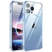 Transparent Phone Case On For iPhone 12 11 13 Pro Max Lens Protection Silicone Case For iPhone 12 13 Mini XS XR Cases Back Cover