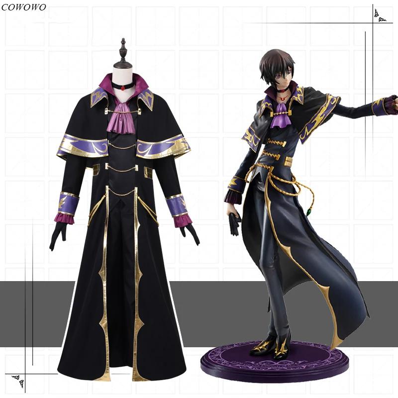 Аниме! Костюм Lelouch of the RE: surрекция красивый костюм Униформа косплей на Хэллоуин