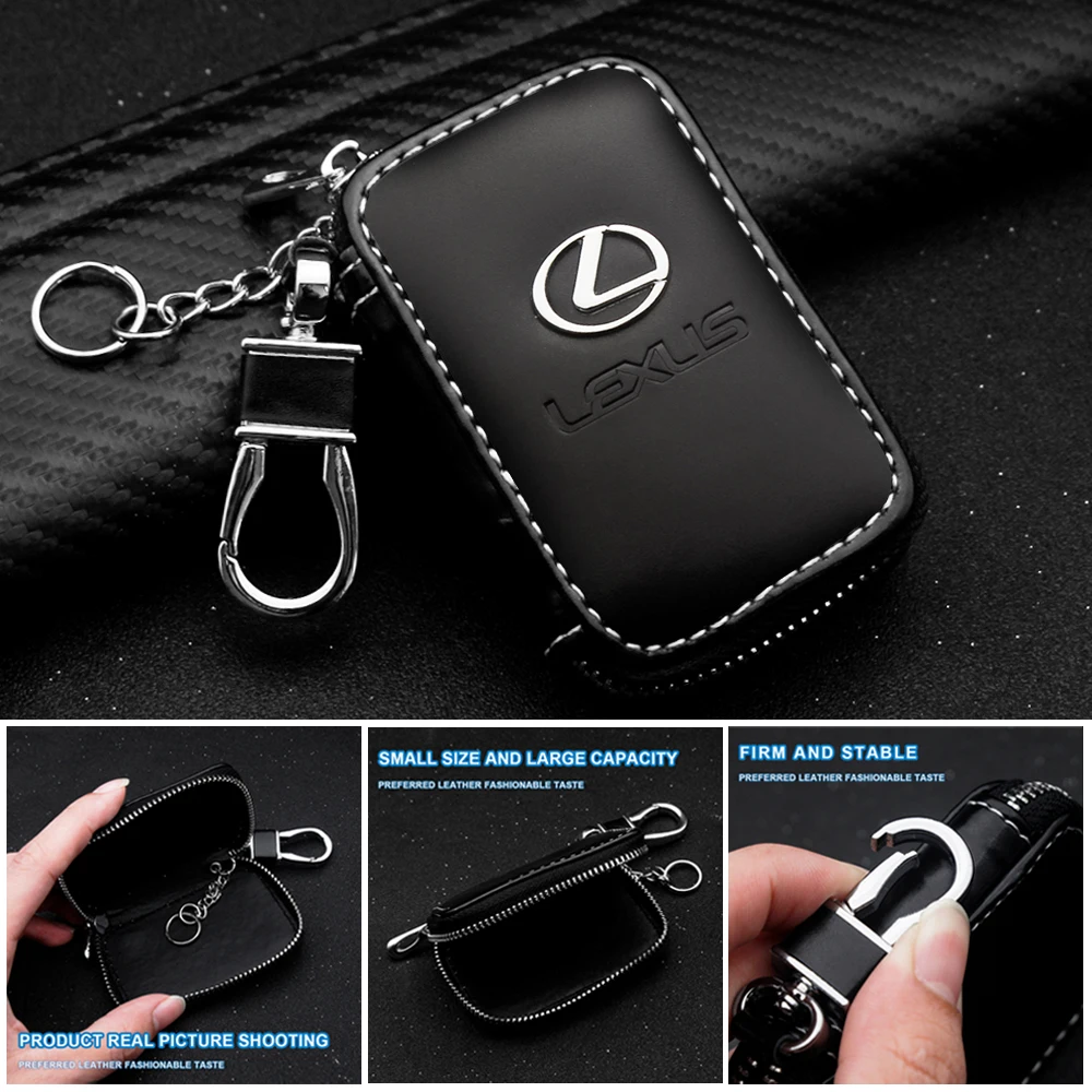 Кожаный чехол для автомобильного ключа кожаный на молнии брелок Lexus IS200 IS250 IS300 CT200H