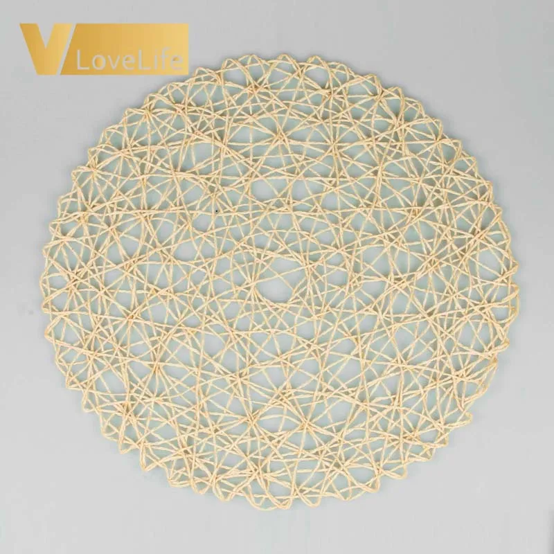 6 шт Бумага веревочная сетка салфетки круглого стола нового дизайна дома Кухня