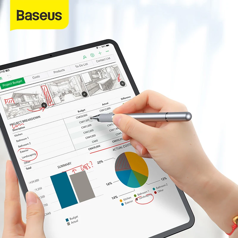

Baseus Universal Stylus Pen Multifunction Screen Touch Pen Capacitive Touch Pen For iPad iPhone Samsung Xiaomi Huawei Tablet Pen