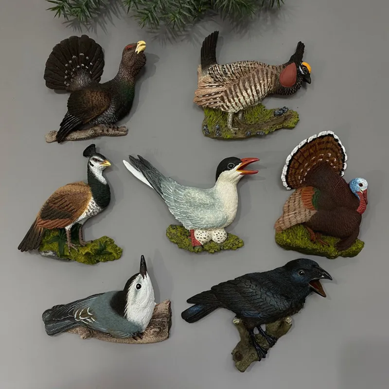 

QIQIPP Creative magnet refrigerator magnet three-dimensional animal bird refrigerator magnet resin decorative magnet