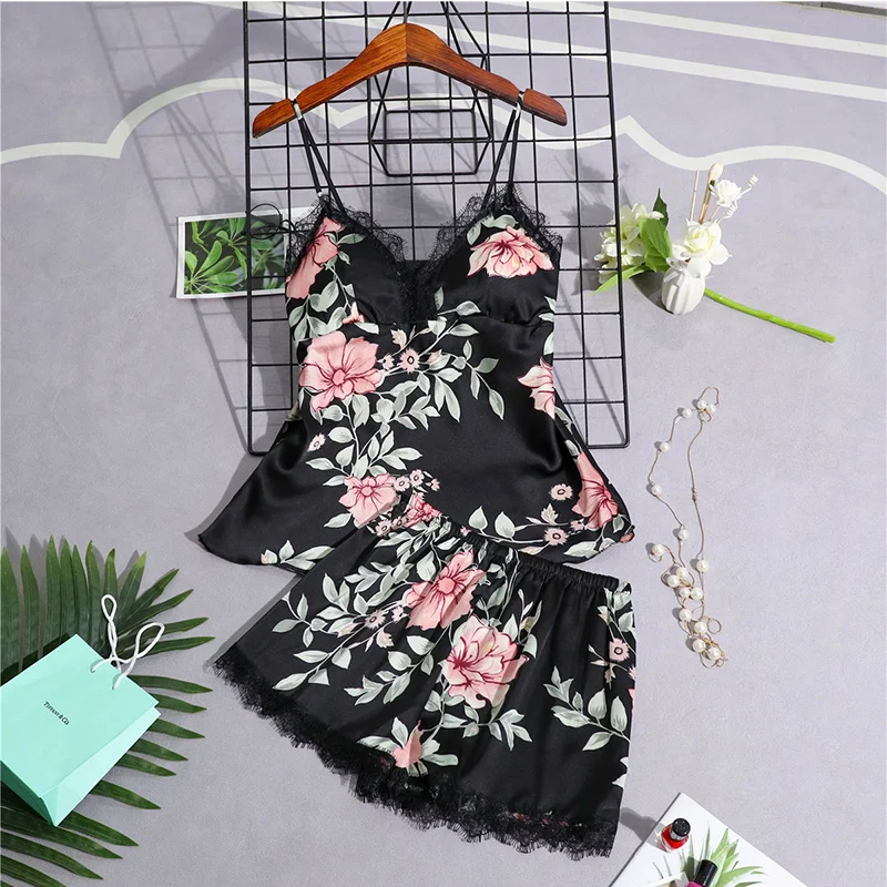 Пижамы женские пижамные комплекты пижамы кружевные летние Babydolls ночной костюм