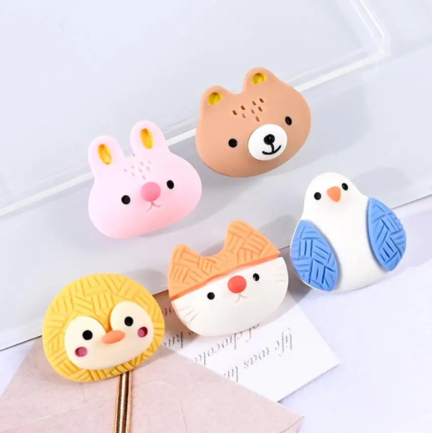 

Resin Cute Cartoon Animals Flat Back Cabochon Scrapbooking Hair Bow Center Embellishments DIY Accessories