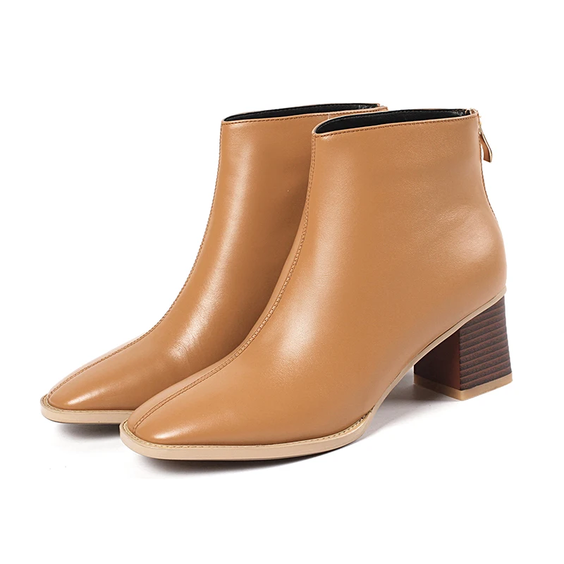 Женские ботильоны из натуральной кожи Полусапожки коровьей в европейском и