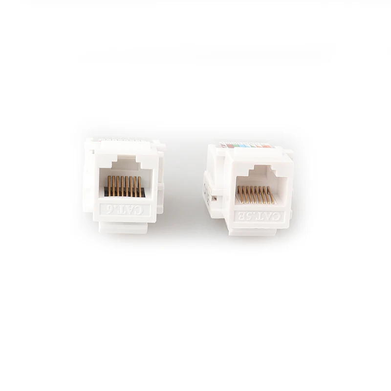 8P8C RJ45 Cat5e Cat6 UTP кабельный разъем адаптер для настенной пластины без инструментов 90