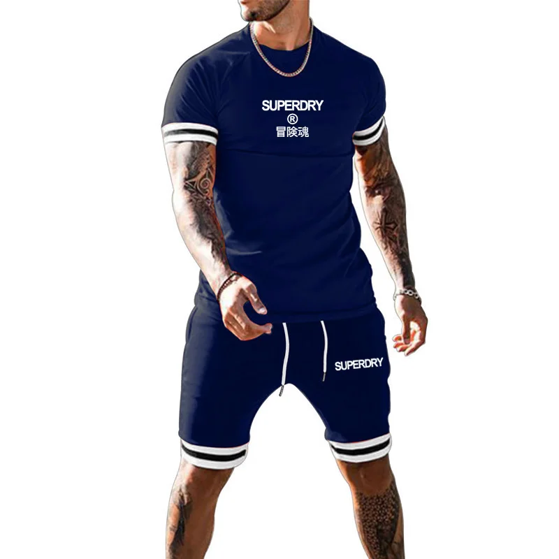 

Men Set Short t Shirt Hot Summer Sale T-Shirt Pants Casual Brand Fitness Tracksuit Pants Tshirt Hip Hop Fashion Men's Tracksuits