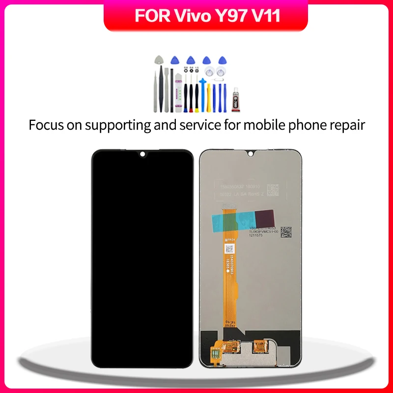 

Оригинальный дисплей для VIVO Y97 V11 кодирующий преобразователь сенсорного экрана в сборе для VIVO Y97 V11, сменный ЖК-дисплей с бесплатными инструм...