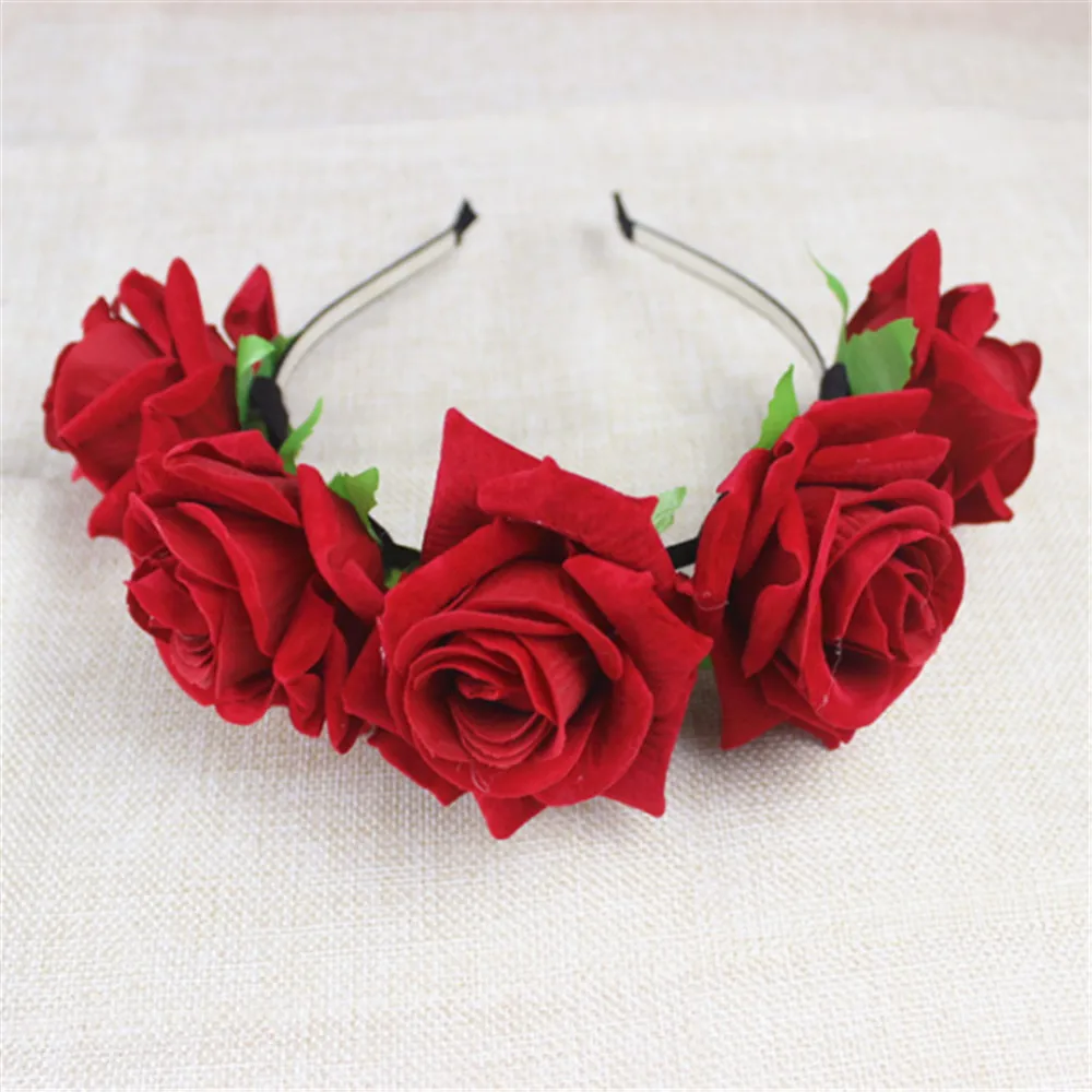 1 шт. модная богемная Стиль роза с цветочным рисунком и повязка на голову принтом