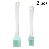 2 pcsset cake baking barbecue brush heat resistant grilling oil brushes cream cooking silicone brush kitchen bbq tools sets