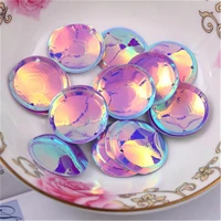 10gbag purple color beautiful shining sequin 20mm round oval sequins diy women clothing handmade accessories with 2 holes