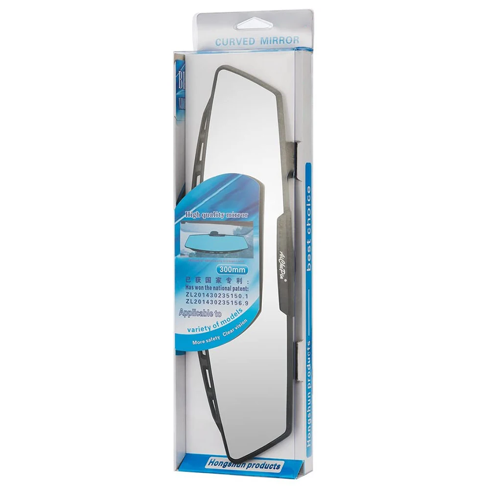 

Universal Car Rearview Mirror Curved Convex Rearview Mirror Internal Fixed Mirror Large Field Viewwide Angle Car Interior Mirror