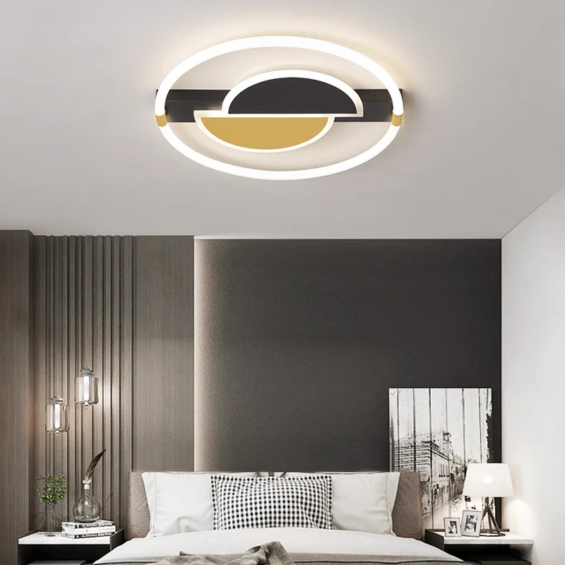 

BDG Modern Led Ceiling lights For Bedroom Dining Room Square Ring Living Room Study Chandeliers Kitchen Ceiling lamps Fixtures