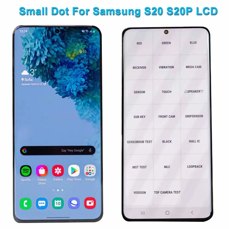 

Original LCD For Samsung Galaxy S20 Lcd G980 G980F Frame LCD Display Touch Screen Digitizer For Samsung s20 plus G985 With Dot