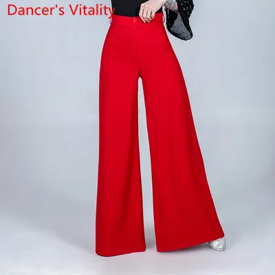 Only Pants as Photo Женский топ из бриллиантов, свободные брюки, современные леггинсы для танцев, Бальные танцы, Национальный Стандартный Вальс конкурс танцев, 2 цвета, одежда для сцены - Цвет: Only Pants as Photo