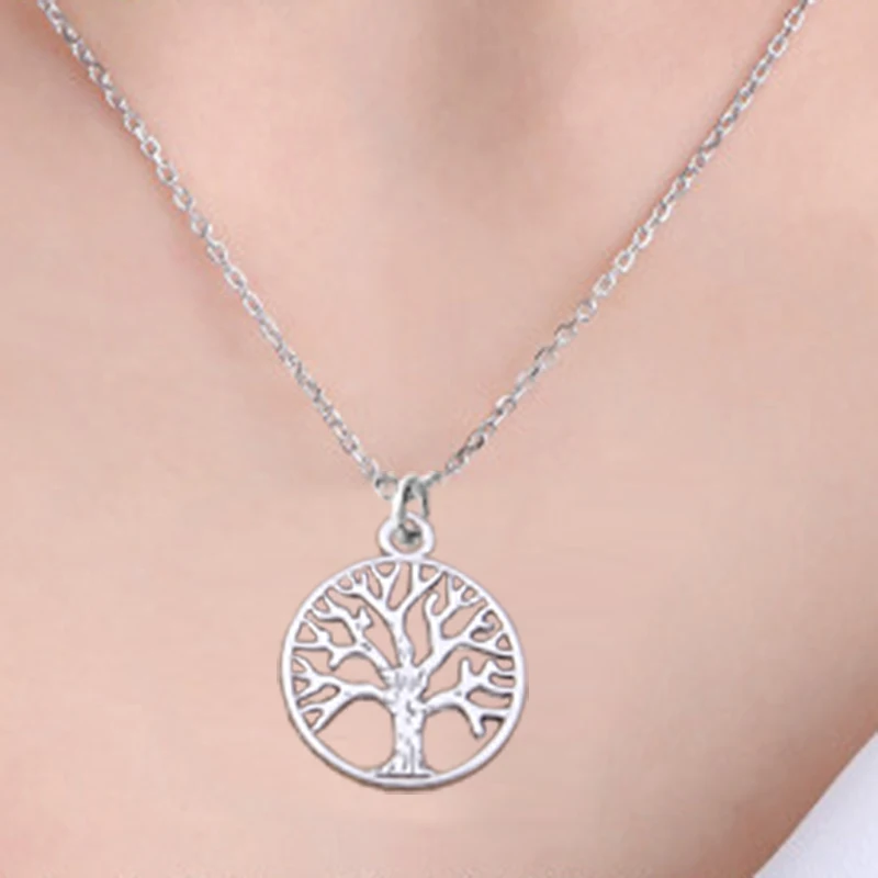 Ожерелье с подвеской Древо жизни роскошная Модная бижутерия 925 самодельная