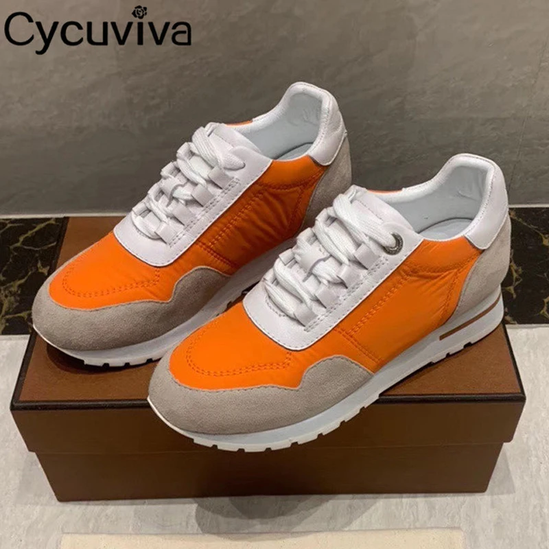 Женские дышащие кроссовки плоская подошва со шнуровкой с круглым носком для бега