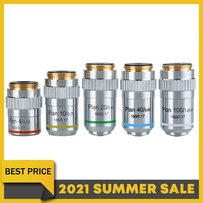 Металлургический Биологический микроскоп 20 2 мм RMS ахроматический объектив 4X 10X 40X