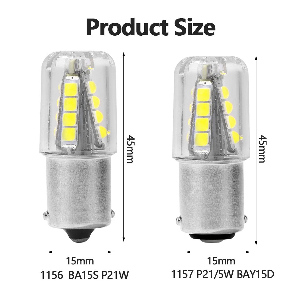 1 шт. Автомобильные светодиодные лампы 16SMD 1156 BA15S P21W 1157 BAY15D P21/5 Вт 12 В | Автомобили и
