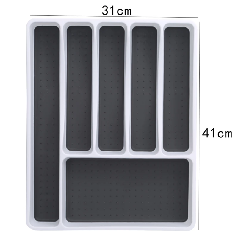 

Cutlery Storage Box Plastic Knife Block Holder Drawer Knives Fork Spoons Storage Rack Knife Stand Cabinet Tray Kitchen Organizer