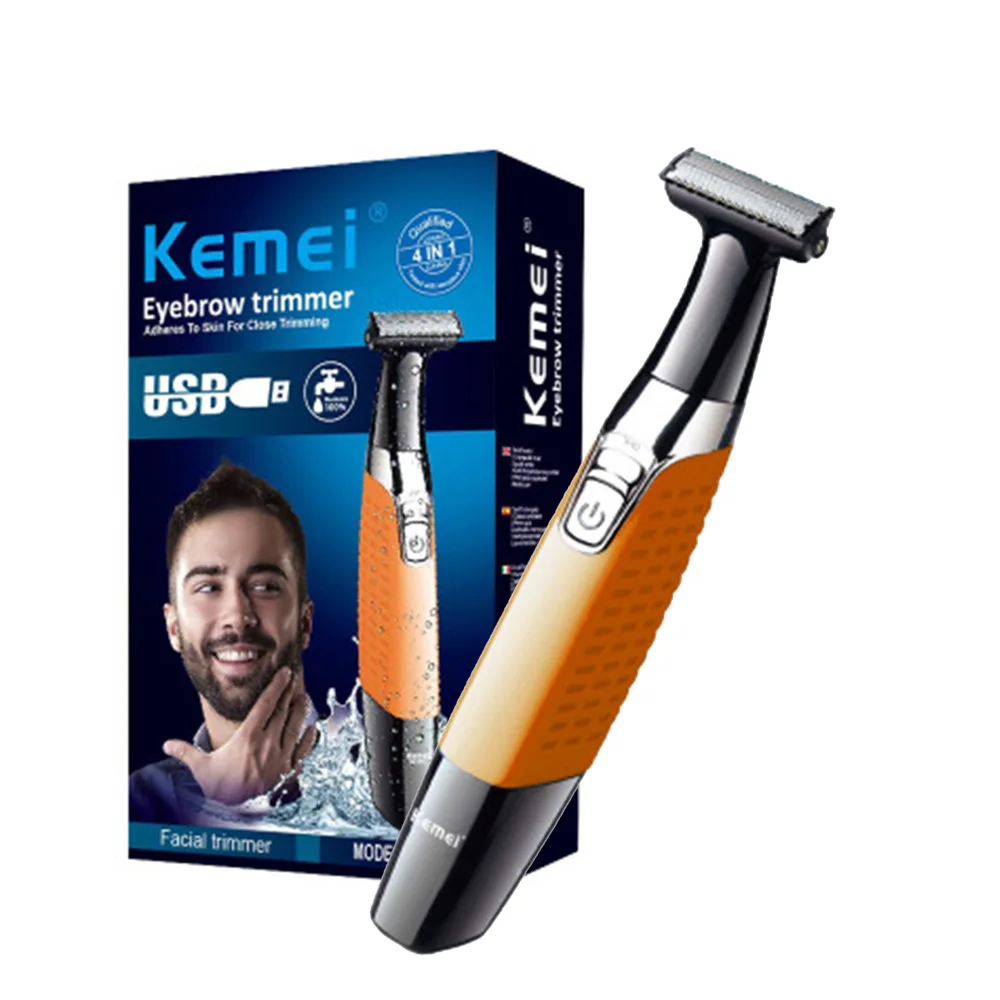 

Kemei One Blade Men's Electric Shaver Body Face Electric Razor for Male Stubble Trimmer Beard Shaving Edge Head