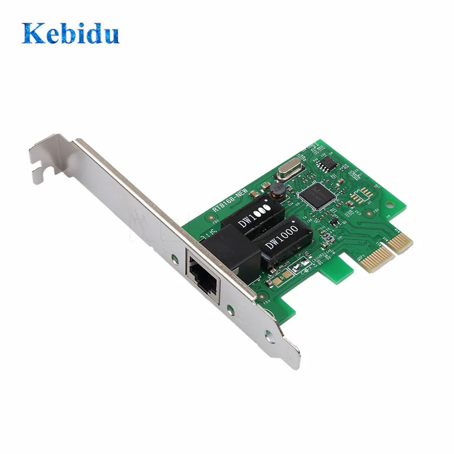 KEBIDU 1000 Мбит/с Портативная 2016 Ethernet Сетевая карта PCI E Сеть 10/100/1000 м фотоадаптер для