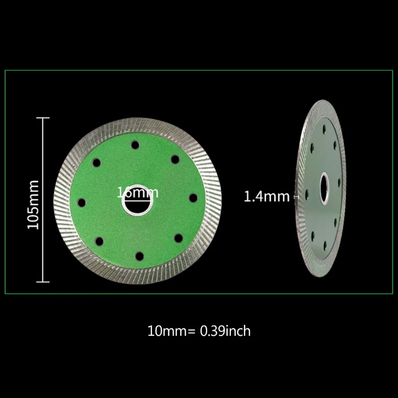 

Turbo Diamond Saw Blade Porcelain Tile Ceramic Granite Marble Cutting Disc Tool 203F