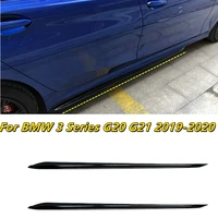 car side skirts spoiler bright abs wing spoiler parts car styling for bmw 3 series g20 g21 2019 2020 car exterior accessories
