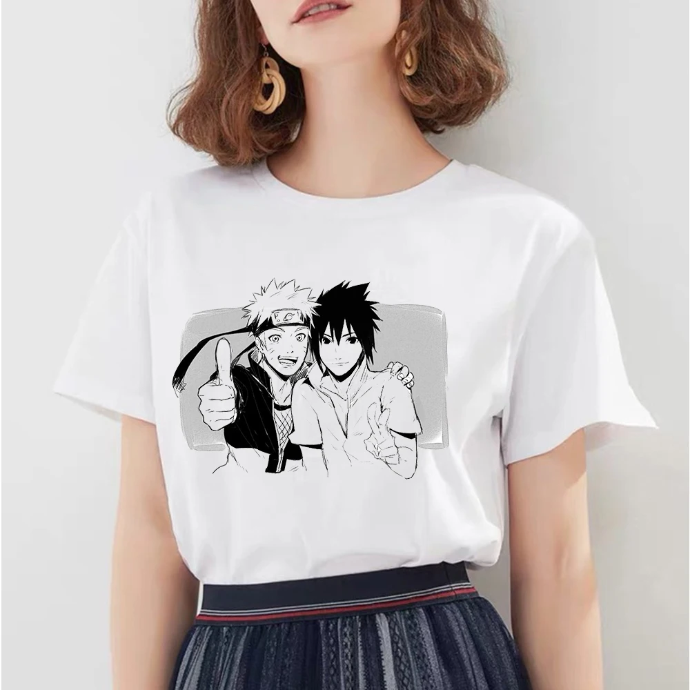 

Naruto Clothes T Shirt Women Tops Anime Cartoons Kawaii Harajuku Vogue Summer Short Sleeve Aesthetic Friend Couples Tees Femme