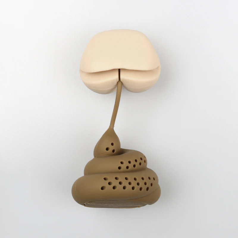 

Silicone Tea Set Halloween Creative Ciga Poop Poo Shape Interesting Herbal Tea Bag Reusable Coffee Filter Diffuser Accessories