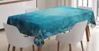 Зимняя скатерть с цифровым изображением зимнего фона с изображением снежинок в мягких цветах тема для столовой и кухни