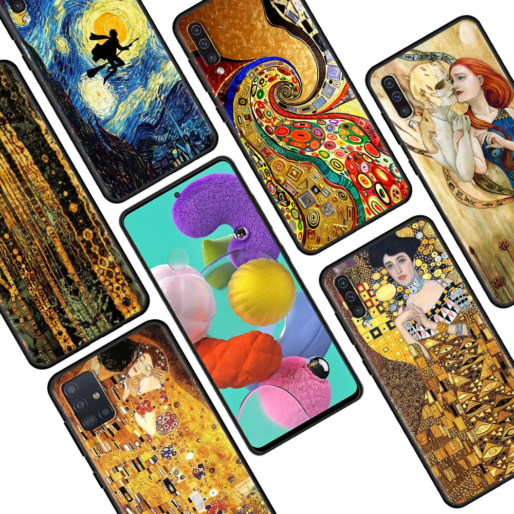 

Starry Night Klimt Kiss Phone Case for Samsung Galaxy A51 A71 A21s A12 A31 A41 A32 A02s A11 A72 A52 A42 5G A01 A91 A21 EU Cover